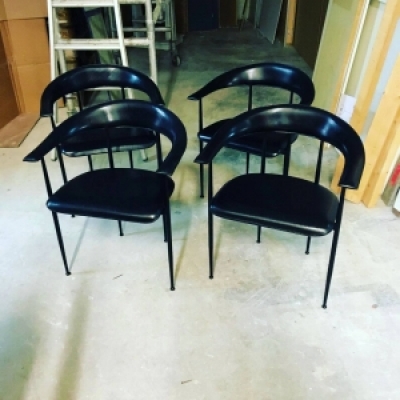 Vintage design Arrben Italy eetkamerstoelen nr 98